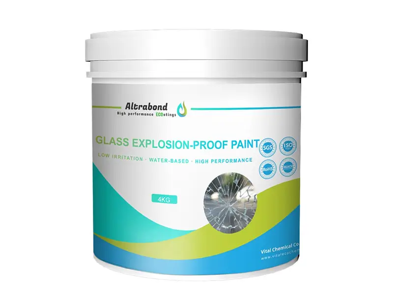 Water-based glass explosion-proof coating